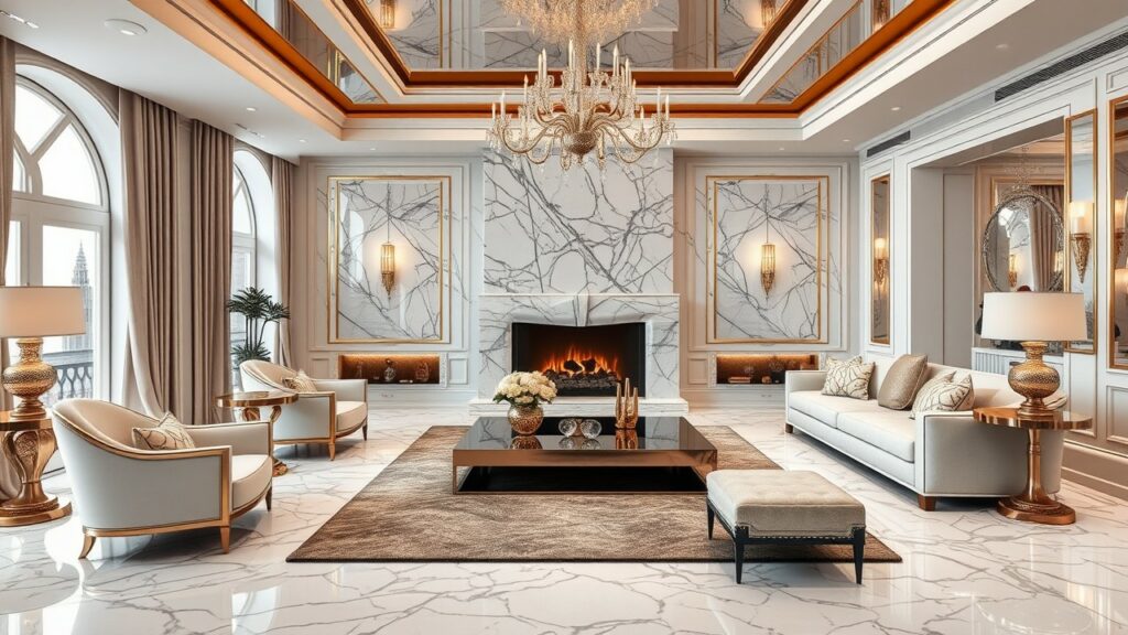 19 Opulent Marble Luxury Living Room Inspirations