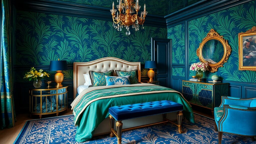 19 Peacock-Inspired Luxury Bedroom Concepts