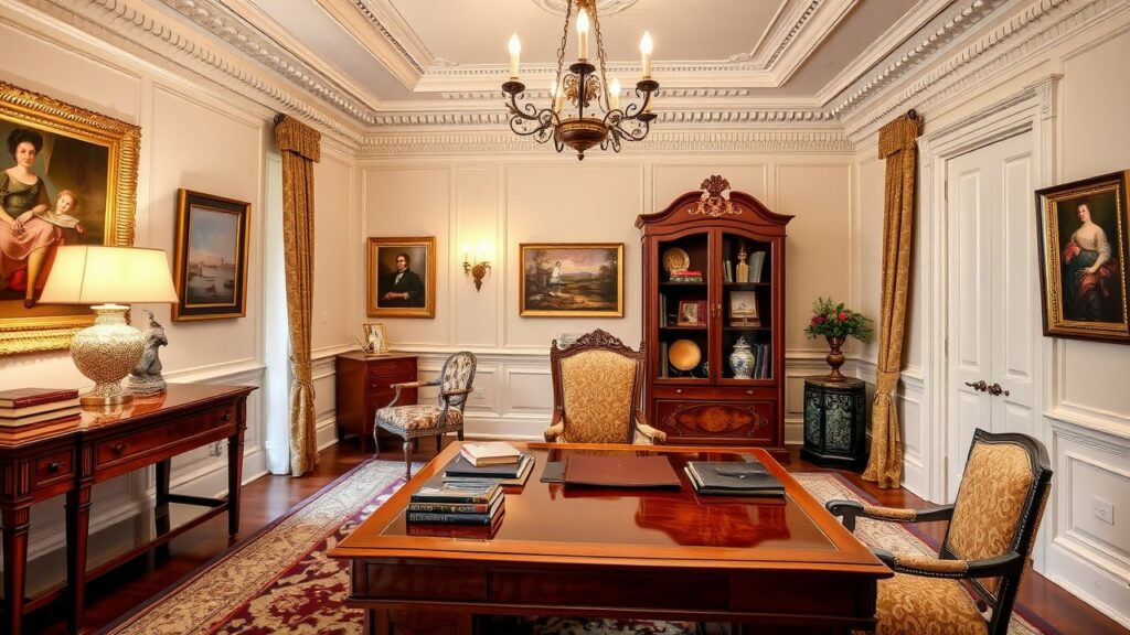 19 Regency Revival Luxury Home Office Ideas