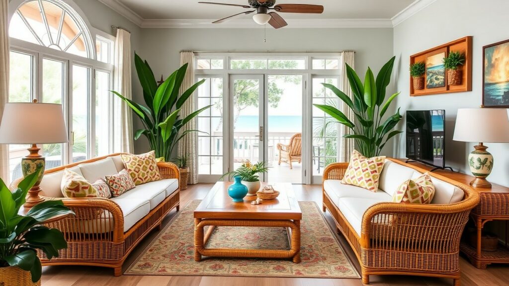 19 Tropical Paradise Living Room Concepts