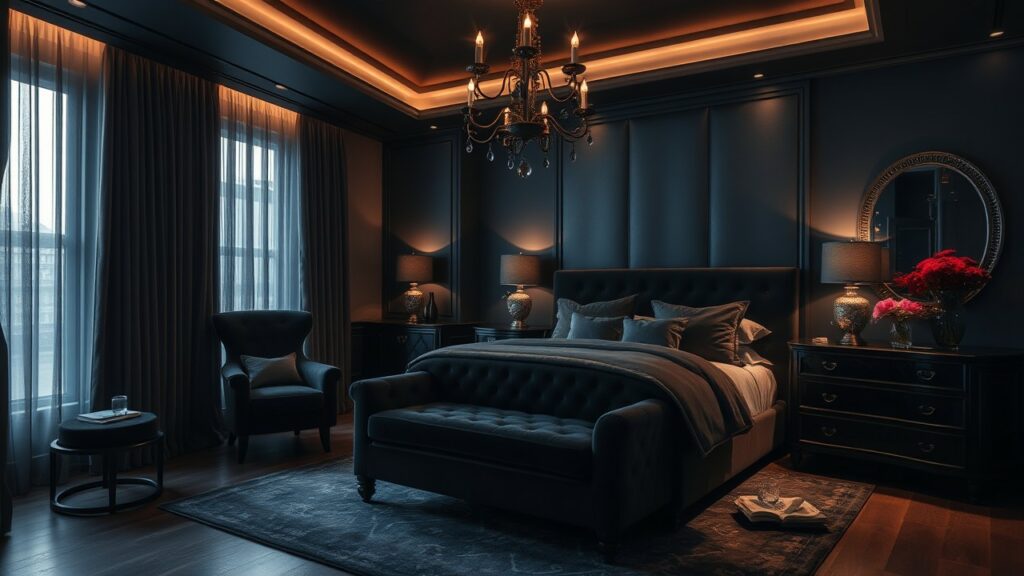 19 Velvet Midnight Luxury Bedroom Designs