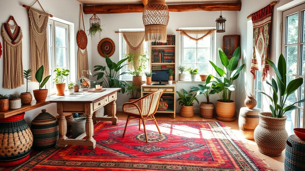 20 Boho-Chic Luxury Home Office Ideas