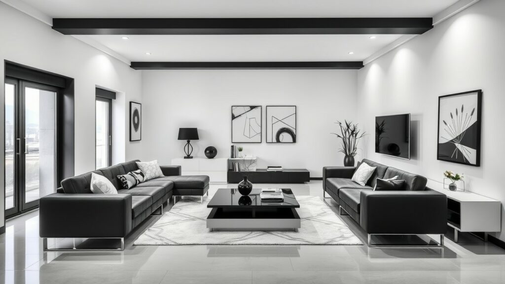 20 Contemporary Monochrome Living Room Inspirations