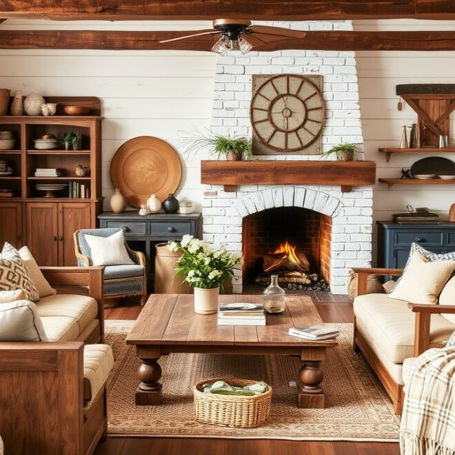 20 Farmhouse Luxury Living Room Ideas for Rustic Sophistication (#11 Will Charm You!)