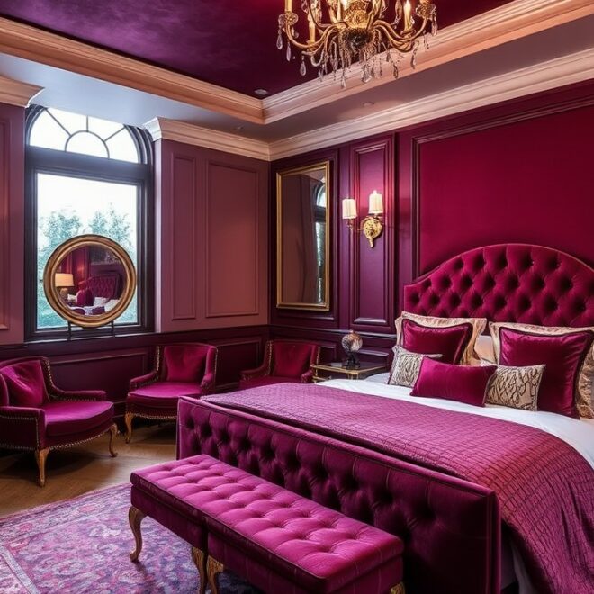 20 Opulent Wine-Toned Luxury Bedroom Designs for Rich Color Schemes (#11 is a Gem!)