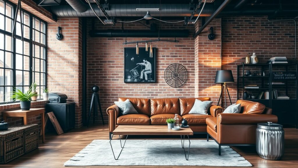 20 Urban Industrial Living Room Inspirations