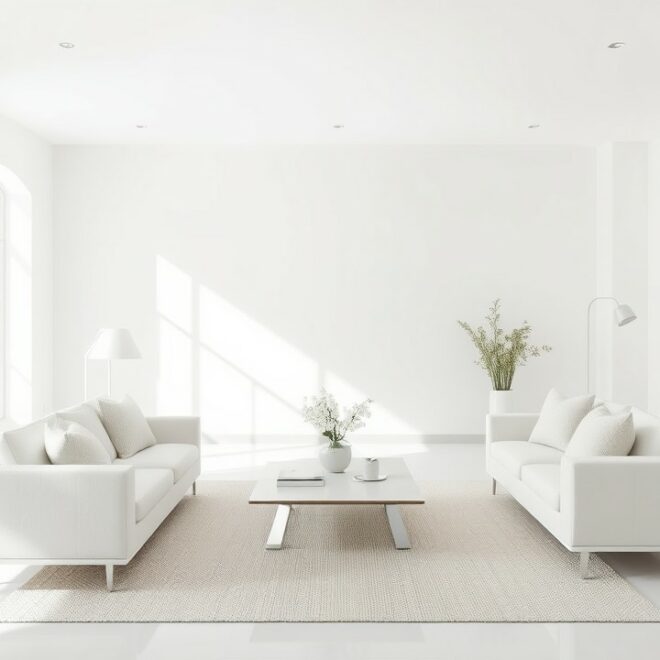 20 White-on-White Minimalist Living Room Ideas for a Bright Look (#11 Will Inspire You!)