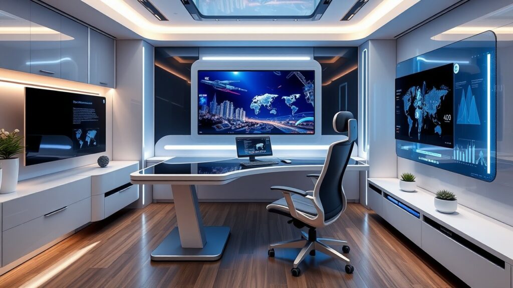 21 High-Tech Smart Luxury Home Office Designs