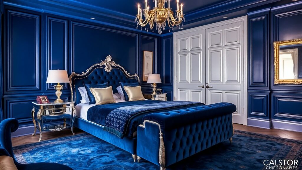 21 Royal Sapphire Luxury Bedroom Inspirations