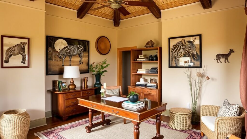 21 Safari-Inspired Luxury Home Office Designs