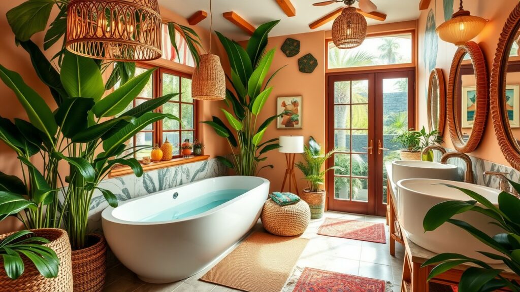 21 Tropical Paradise Luxury Bathroom Inspirations