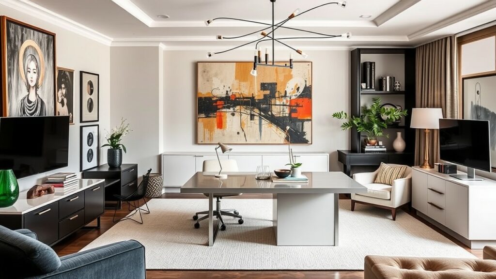 22 Art-Inspired Luxury Home Office Designs