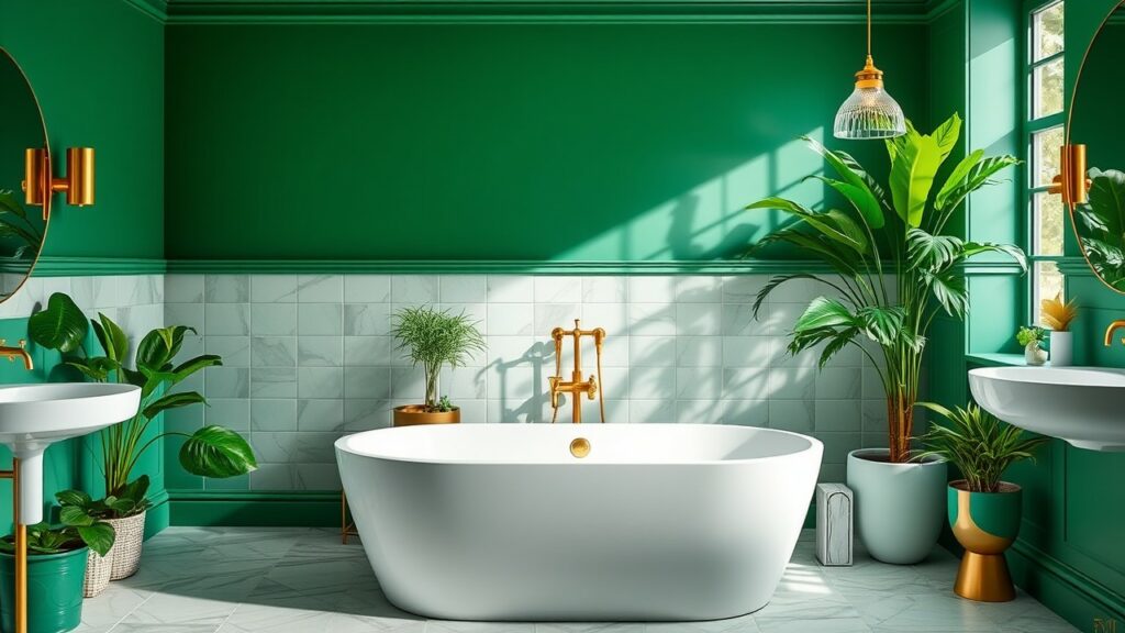 22 Emerald Green Oasis Luxury Bathroom Design Concepts